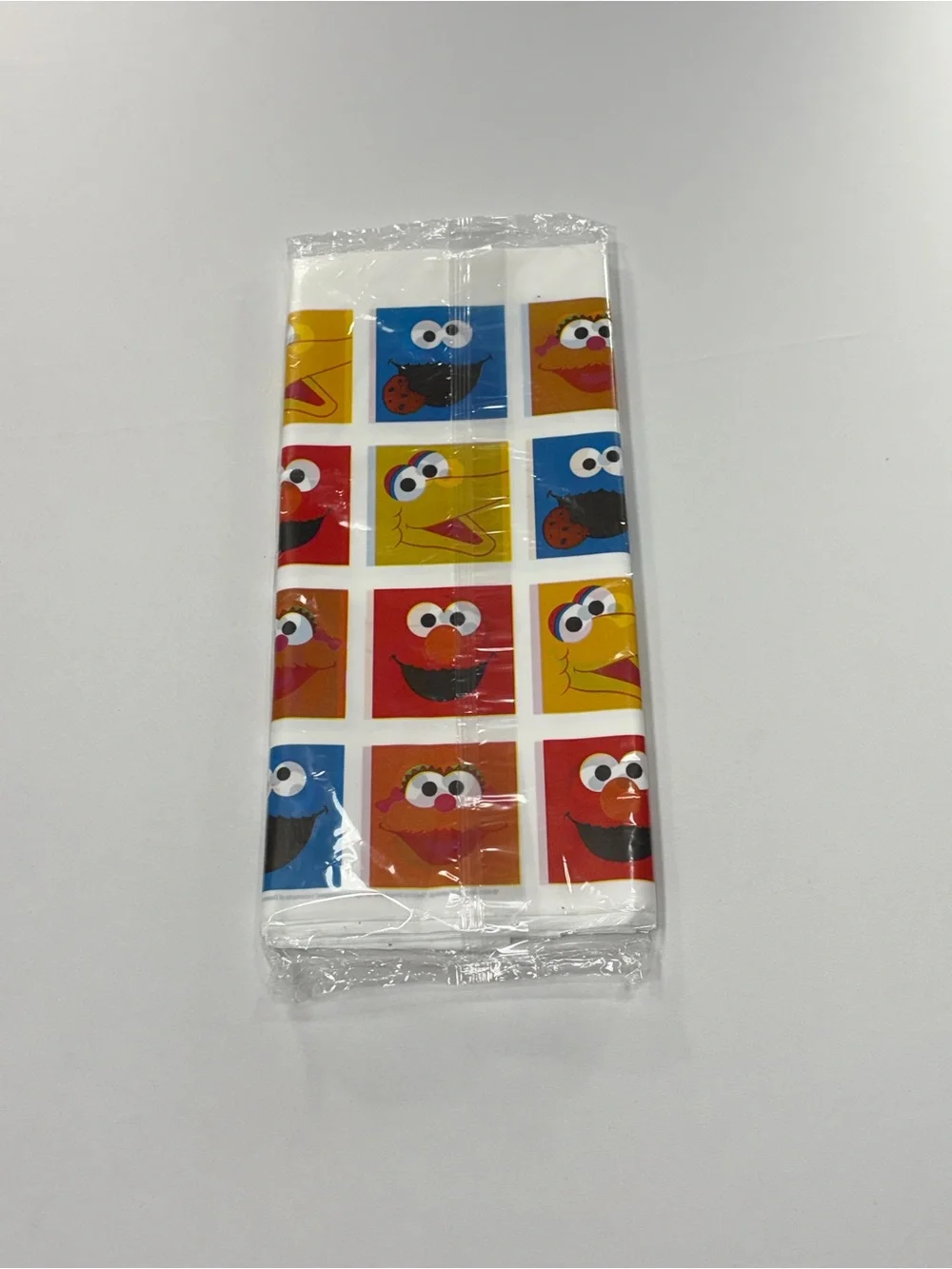 Vintage Sesame Street Plastic Tablecloth Lot of 5 Elmo Big Bird Cookie Monster